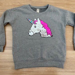OSHKOSH B'GOSH GIRLS FLIP UNICORN SEQUIN SHIRT